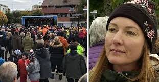 Hundratals Ångebor visade sitt stöd för Östavall