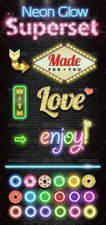 Light Photoshop Text Styles And Actions Neon Glow Neon Photoshop Styles