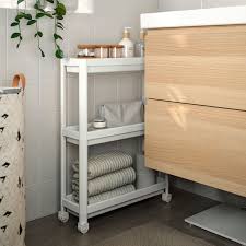 vesken kastje op wielen wit 54x18x71 cm ikea bathroom storage units ikea bathroom storage