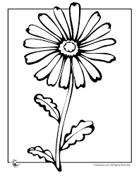 The adorable daisy on this coloring sheet is guaranteed to make your little one smile as he adds some bright color to it. Daisy Flower Coloring Page Woo Jr Kids Activities