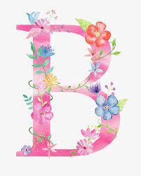 Flowers Letter B Letter Flower B Png Transparent Clipart Image And Psd File For Free Download Flower Letters Floral Letters Watercolor Lettering