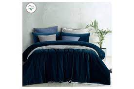 Nestl bedding duvet cover, protects and covers your comforter/duvet insert, luxury 100% super soft microfiber, king size, color charcoal gray, 3. Dick Smith Cotton Velvet Quilt Cover Set Riverland Blue Super King Home Garden Children S Home Furniture Bedding Quilt Covers