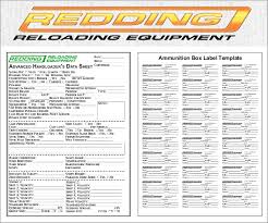 Free Printable Reloading Data Sheets And Box Label Templates