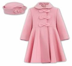 Sarah Louise Girls Pink Dress Coat With Bows Matching Hat Girls Pink Dress Childrens Dress Kids Dress