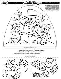 Printable winter coloring page for kids. Dome Light Designer Winter Wonderland Coloring Page Crayola Com