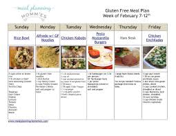 Gluten Free Meal Plan And Grocery List Feb 7th Meal Planning Mommies Gluten Free Meal Plan Meal Planning Meals
