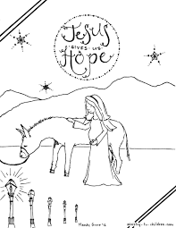 Coloring pages to download and print. Mary Traveling To Bethlehem Coloring Page Ministry To Children