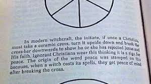 The modern peace sign was designed by gerald holtom for the british campaign for nuclear disarmament in 1958. The Origin Of The Peace Symbol Satanic Illuminati 666 Book 2 Christians Beware Youtube