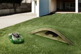 Bygg Arkitekttegnet Hus Til Robotgressklipperen Hus Med Hage Utendors Hage