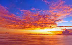 Close up video of sun rising behing sea time lapse sunset and cloudy yellow sky Sunset Sky Wallpapers Top Free Sunset Sky Backgrounds Wallpaperaccess