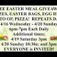 FREE EASTER MEAL GIVEAWAY! PRIZES, EASTER BAGS, EGG HUNT, PHOTO OP, PIZZA!