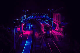 Eugene Tumusiime Photography Train Station Neon Noir Neon Photography Neon Nights
