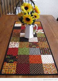 Caminos de mesa de patchwork. Caminos De Mesa De Patchwork Faciles Para Otono El Patchwork