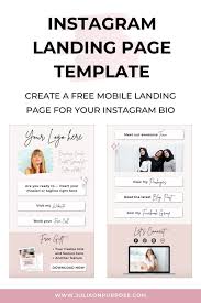 Instagram Landing Page No Website Required Instagram Link In Bio Page In 2020 Landing Page Social Media Instagram Website