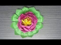Shalini S Art Craft Youtube In 2020 Origami Lotus Flower Origami Flowers Paper Flowers