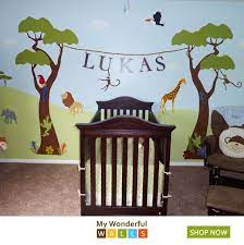 Jungle Safari Theme Stencil Kit For Painting A Wall Mural Girl Nursery Themes Baby Boy Nursery Themes Boy Room Paint