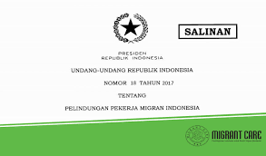 Undang undang buruh 2018 pdf. Undang Undang Nomor 18 Tahun 2017 Tentang Pelindungan Pekerja Migran Indonesia