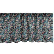 Vibrant paisley—the name says it all. Ambesonne Paisley Window Valance Unusual Boteh Revival Themed Tribal Pattern In Vibrant Tones Image Curtain Valance For Kitchen Bedroom Decor With Rod Pocket 54 X 12 Slate Blue Coral Walmart Com