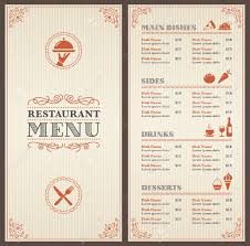 Resize jpg, png, gif or bmp images online. A Classic Restaurant Menu Template With Nice Icons In An Elegant Style Royalty Free Cliparts Vectors And Stock Illustration Image 44166011