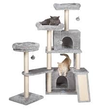Hey Brother Multi Level Cat Tree Condo Furniture With Sisal Covered Scratching Posts For Kittens Cats And Pets In 2020 Cat Tree Condo Large Cat Tree Condo Furniture