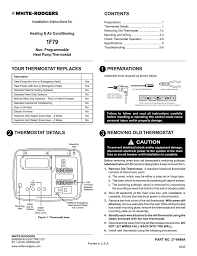 This should be an easy diy job, but i found the labeling on the old thermostat confusing. White Rodgers 1f79 1f79 111 Specification Manualzz