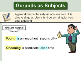Here are 48 examples of gerunds sentences *(complement is a word, clause, or a phrase that is required to complete the meaning of a sentence. Gerunds Subject And Object Online Presentation