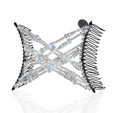 Our comfortable double combs hold your hair in a remarkably unusual way, using the curve of your head and stretch tension to hold it in place. Original Stretch Double Comb For Fine Thin Hair Double Cross Hairzing