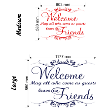Welcome May All Who Come V1 Wall Decal Sticker Quote