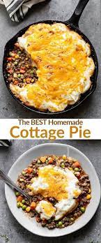 Easy Cottage Pie Made With A Mixture Of Ground Beef Ground Sausage And Mixed Vegetables In A Delicious Gravy And Baked Under A Layer Of Fluffy Mashed Potatoes Recipe Cottage