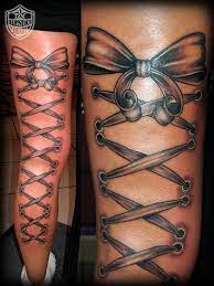 17 Beautiful Bow And Lace Tattoos For Women Design Swan Lace Tattoo Leg Tattoos Women Ribbon Tattoos