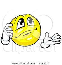 Copy & paste scratching head emojis & symbols. Clipart Of A Yellow Emoticon Smiley Scratching His Head And Thinking Royalty Free Vector Illustration By Vector Tradition Sm 1160217