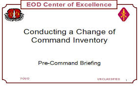 Conducting A Change Of Command Inventory Armystudyguide Com