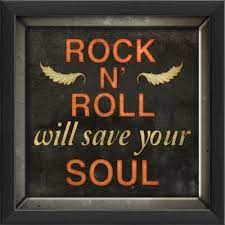 Rock N Roll Will Save Your Soul Framed Textual Art Rock N Roll Save Your Soul Rock N