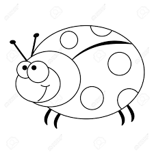 This printable book is perfect for toddlers or young preschoolers that are working to count to 10.the pages print out in black and white so your child can color each of the bug and insect filled pages however they'd like and has a blank space on each page so that they can practice writing their numerals to 10 as well. Colorless Funny Cartoon Ladybug Vector Illustration Coloring Royalty Free Cliparts Vectors And Stock Illustration Image 105142132