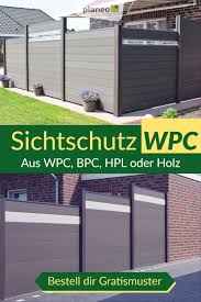 Wpc Zaun Sichtschutz Moderne Und Robuste Gartenzaune In Braun Grau Anthrazit Weiss Und Hol In 2020 Zaun Sichtschutz Wpc Zaun Sichtschutz