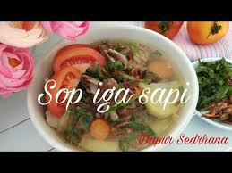 Nah, pada kesempatan kali ini bacaterus.com akan berbagi resep sop iga sapi bening yang sangat mudah tersebut. Sop Iga Bening Youtube