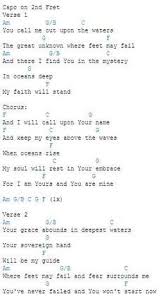 You Call Me Out Upon The Waters Lyrics And Chords Oceans Chords I Promise I M Not Obsessed With This Song Ukulele Chords Songs Guitar Chords For Songs Ukulele Songs