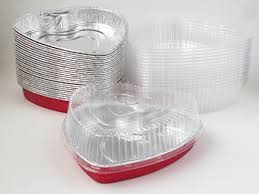Disposable Aluminum Heart Shaped Bakingcake Pan With Clear Plastic Lid 50 Want Additional Info Click On The Image No Bake Cake Cake Pans Baking