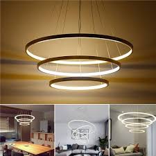 Led Ceiling Pendant Dimming Ring Light Holder Lamp Shade Fixture Home Living Room Decor Ac220v Modern Hanging Lamp Led Ceiling Light Holder