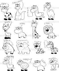 Dessin Animaux De La Jungle En Noir Et Blanc A Imprimer Google Search Cartoon Drawings Of Animals Cute Animal Drawings Animal Drawings