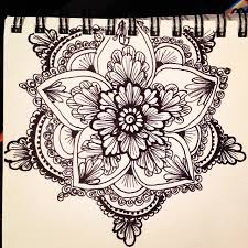 Henna Style Floral Mandala With A Sharpie Fine Point Henna Floral Mandala Kellycaroline Drawing Ypsilanti M Floral Mandala Tattoo Mandala Tattoo Tattoos