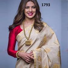 Priyanka Chopra Chanderi Silk Bollywood Replica Sarees Online Indian Dresses Bollywood replica inspired designer priyanka chopra black net lace embroidered saree of 5.30 mts., designer net unstitched blouse of 0.75 mts., raw silk petticoat available. priyanka chopra chanderi silk bollywood