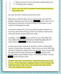 But with all the new additions in recent years, how do all the pocahontas is unique among the disney princess movies for being the only one based on an actual person rather than a classic fairy tale or an original. Girl Claims Disney Makes Princesses All White On Purpose This Guys Comeback Is Gold