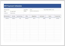 Look for patterns in your bill paying. Bill Payment Schedule Template For Excel Excel Templates