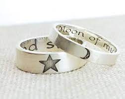 Personalized Ring Set Moon Of My Life My Sun And Stars Wedding Rings Game Of Thrones Khaleesi Eternity Ring Star Wedding Band Moonstone Engagement