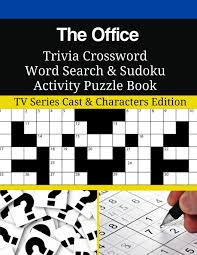 Throwing a few rounds of trivia is a relaxing way to bring friends together. The Office Trivia Crossword Word Search Sudoku Activity Puzzle Book Tv Series Cast Characters Edition Depot Mega Media 9781986485364 Amazon Com Books