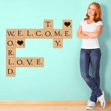 Need some awesome new decor ideas for your walls? Walplus Scrabble Puzzle Lettering Removable Wall Stickers Murals Nursery Office Home Decoration Buy Online In Andorra At Andorra Desertcart Com Productid 53724720