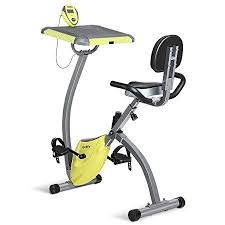 Intey Heimtrainer Fahrrad Klappbare Fitnessbike Mit Computerschreibtisch Und Expander Fast Gerauschloser Magnetischer Fa Multi Gym Biking Workout Bike Trainer