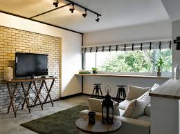 Nice Feature Wall Track Lighting Combination Lack Of Grilles Looks Awesome Window Bar Is Gorgeous Home Living Room Home Beautiful Home Designs