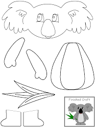 Close This Template Window When Done Printing Australia Crafts Koala Craft Kangaroo Craft